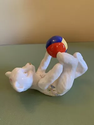 Aynsley Wild Tudor Fine Bone China Bear With Ball Teddy Animal Figurine  • £10.99