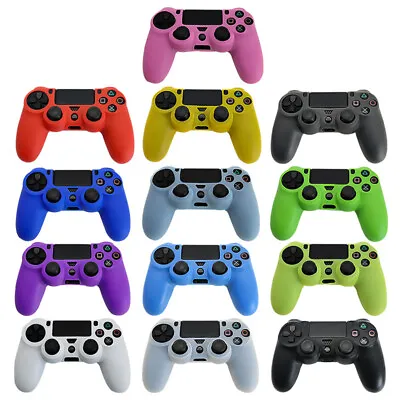 $7.55 • Buy Silicone Skin Case Anti-Dust Protective Cover For Playstation 4 PS4 Controller