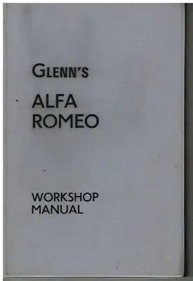 Alfa Romeo Giulietta 750 101 Giulia 105 2600 Sprint/spider 1956-65 Repair Manual • $80.93