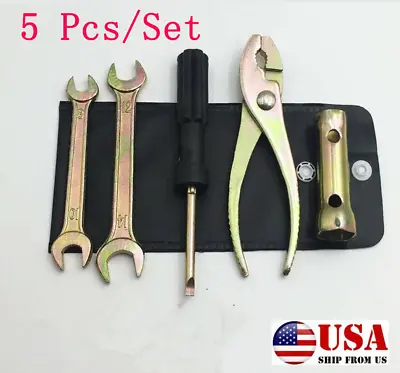 5X Motorcycle Spark Plug Socket Spanner Wrench Remover Plier Tool Kit Metal USA • $16.41