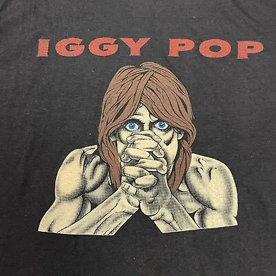 Vintage 80s Iggy Pop Shirt Size XL Punk Rock Band Breaking Point Tour Stooges • $400