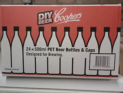 Coopers 500ml PET Bottles 24 Pack + Caps For Home Brewing Beer Lager Cider • £10