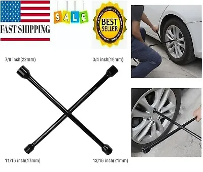 Lug Wrench 4 Way Universal Car Tire Changing Tool 20 Inch Wheel Carbon Steel NEW • $21.97