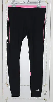 Ronhill Women's Black And Pink Leggings - UK Size 12 • £9.99