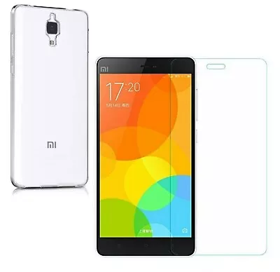 For XIAOMI MI4 CLEAR CASE + TEMPERED GLASS SCREEN PROTECTOR SHOCKPROOF COVER • $9.69