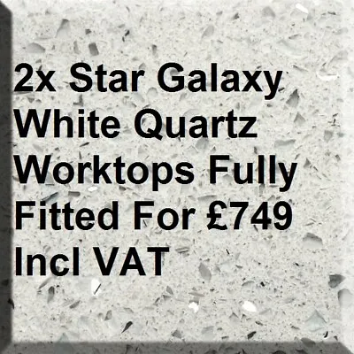 £1.99 • Buy Granite Quartz White Worktops Star Galaxy Fully Fitted