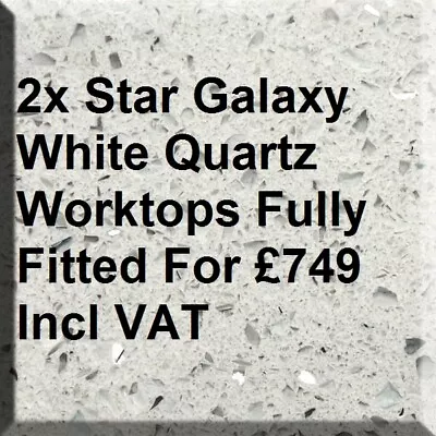 £1.99 • Buy Granite Quartz White Worktops Star Galaxy Fully Fitted