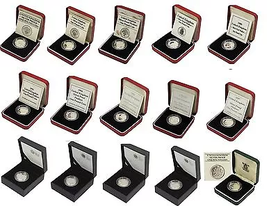 Silver Proof Piedfort £1 One Pound Coins Choice Of Year 1983 To 2015 With Coa • £99.99