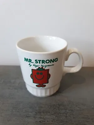 Vintage Roger Hargreaves Mr Men Childs Mug MR STRONG Cup Ceramic .... • £5.99