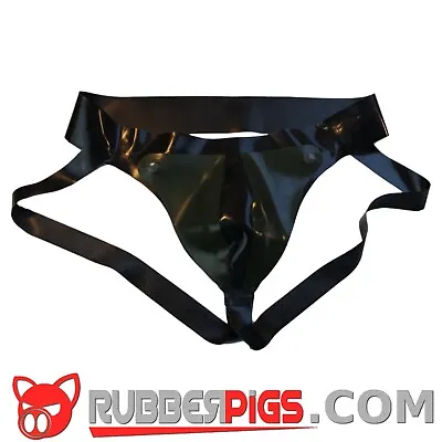 Rubber Codpiece Jockstrap Premium Thick Black Rubber • £40