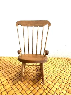 1980 Jim Nelson Dollhouse Miniature Wood Windsor Rocking Chair Signed And Dated • $32.95
