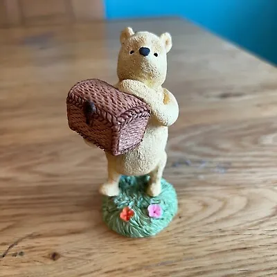 Classic Pooh A9802 Pooh With Hamper Basket Figurine - Border Fine Arts - No Box • $18.64