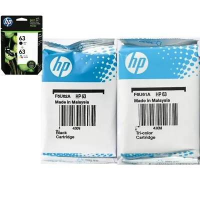 Genuine Ink Cartridge For HP 63 Black & Tri-Color Combo • $28.99