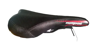 MONGOOSE BLACK/RED/WHITE LETTERING BICYCLE SEAT/SADDLE BIKE(Excellent Condition) • $17.99