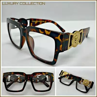 CLASSIC RETRO HIP HOP Style Clear Lens EYE GLASSES Large Thick Tortoise Frame • $14.99