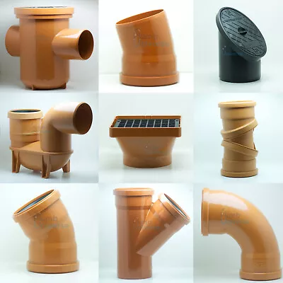 £2.50 • Buy 110mm Underground Drainage  Pipe Fittings Tees Bends Gulleys Traps