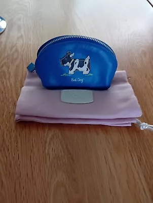 Radley Coin Purse Used Theme Bull Dog Vgc With Dust Bag Bright Blue Leather  • £4.99