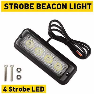 Amber Yellow 4LED Car Engineering Truck Warning Hazard Flash Strobe Light Bar 1x • $7.99