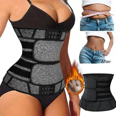 UK Waist Trainer Cincher Sauna Sweat Belt Girdle Body Shaper Men Women Slimming  • £14.79