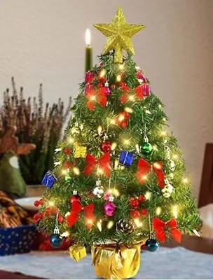 2 Ft  Christmas Tree  Christmas Tree With LED Lights Star Tree Topper • $11.99