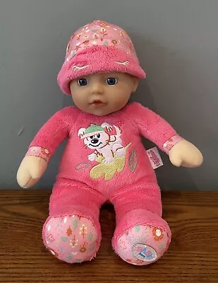 My Little BABY BORN Sleepy Soft Bodied Rattle Doll Zapf Creation 11” • £3