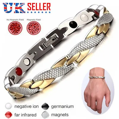 Mens Women Magnetic Therapy Bracelet Arthritis Pain Relief Copper Bangle UK Gift • £4.49