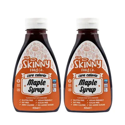 The Skinny Food Co Zero Calorie Maple Syrup 425ml X 2 • £9.99