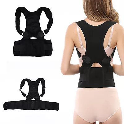 POSTURE Corrector Back SUPPORT Body Brace Wellness Lumbar Shoulder Support Belt • £6.99