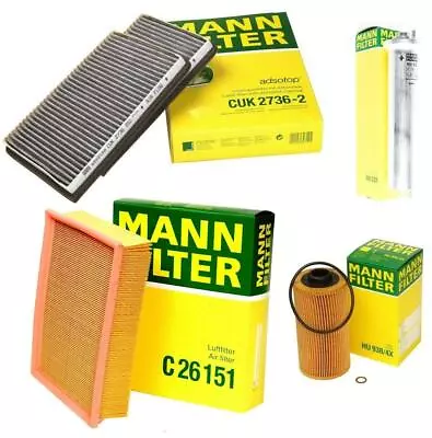 Mann Oil Air Carbon Two Cabin Fuel Filter Service Kit For BMW E39 540i 4.4 97-03 • $135.95