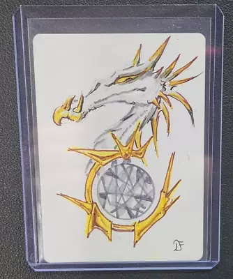 MTG MOX Diamond Dragon Sketch Dan Frazier Altered Art Magic Artist Proof • $349