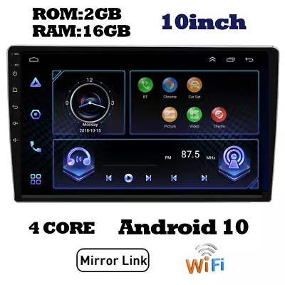 10inch Android 10 16G GPS Navigation Car Stereo MP5 Player WIFI Bluetooth HD SWC • $52.24