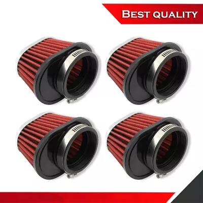 4pcs Car Motorcycle Air Cleaner Filter 55mm Suits Honda Suzuki Mushroom Head Red • $29.95