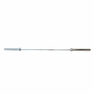 DKN 7ft Olympic 2’’ Straight Chrome Barbell Bar For Weight Lifting • £84.99