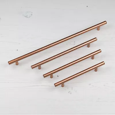 Antique Copper Cupboard Handles T Bar Kitchen Cabinet Pull Drawer Door Wardrobe • £2.03