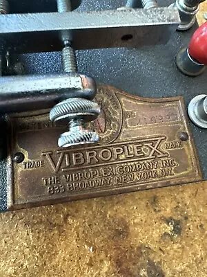 Vibroplex Vibrokeyer Vibro Keyer Standard Ham Radio Morse Code Telegraph Paddle • $210