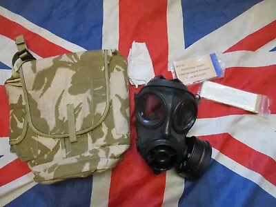 2000 AVON BRiTiSH Army Sas ISSUE Respirator Gas Mask S10 SIZE 3 MEDIUM & POUCH • £139.99