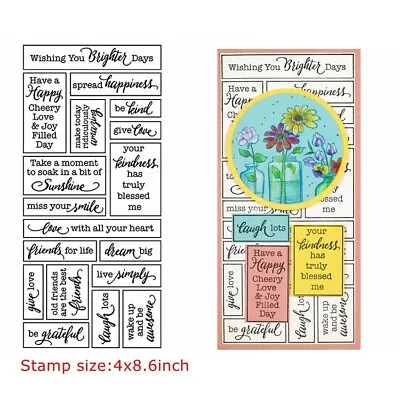 £3.71 • Buy Flower Gnome Snow Winter Clear Rubber Stamps DIY Scrapbooking Cards Gift Craft
