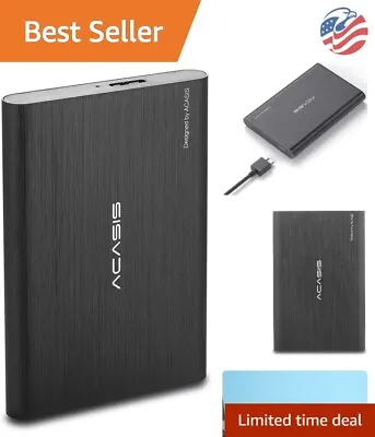 Portable 2.5  External Hard Drive 250GB - Black - Compatible With Laptop PC TV • $39.99