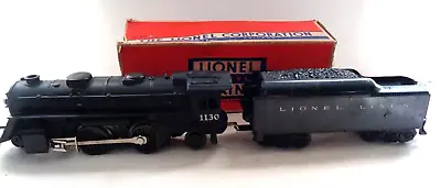 TERRIFIC VINTAGE LIONEL ELECTRIC TRAIN STEAM LOCOMOTIVE & TENDER 1130 W/BOX • $64.99