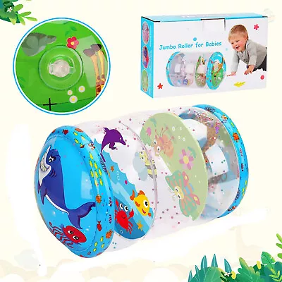 Crawling & Walking Baby Toys Glowing Jumbo Inflatable Rolling Infant Sensory Toy • £11.89