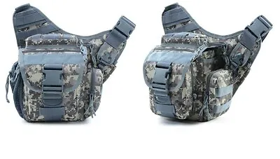 Outdoor Military Tactical Saddle Bag Crossbody Hunting Shoulder Bag DIGITAL GRAY • $18