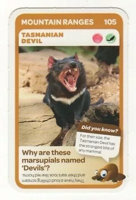 Woolworths Aussie Animals 2014. Tasmanian Devil • $2.99