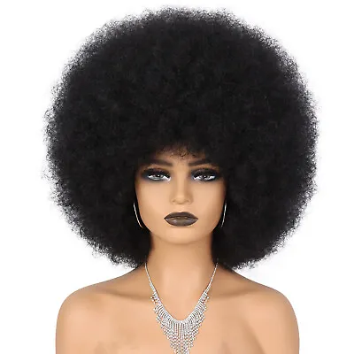 Bouncy Afro Kinky Curly Wigs African Wig For Black Women 70's Party Cosplay Wigs • $19.99