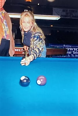 OA45-063 1980s Bo Derek Pool Tourney Orig Oscar Abolafia 35mm COLOR SLIDE • $12