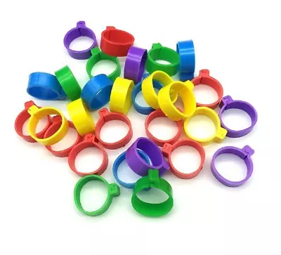 102550 Or 100 Poultry Clip Leg Rings 8mm Chicken Hatching Pigeon Pheasant Bird • £2.69