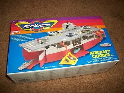 Vintage 1988 Galoob Micro Machines AIRCRAFT CARRIER Play Set COMPLETE!!!! • $149.99