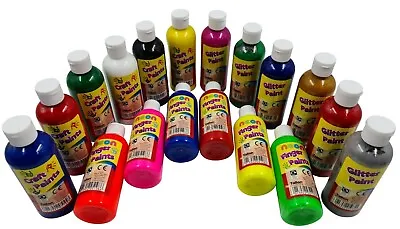 18 X 200ml Poster Paint Children's Ready Mixed Non Toxic Kids Paints Bottles • £24.99