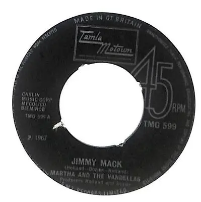 £7.50 • Buy Martha And The Vandellas Jimmy Mack UK 7  Vinyl 1967 TMG599 Tamla Motown EX-