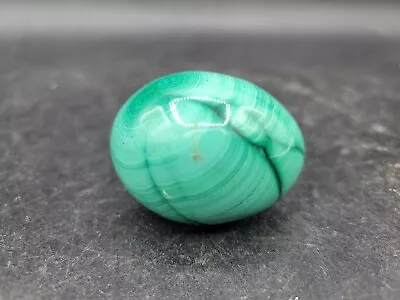 2  Banded Deep Green Malachite Gemstone Crystal Mineral Stone Egg From Congo • $40