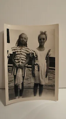 1947 Vintage Found Photograph Old Dated Photo B&w 3 Young Girls By Swimming Pool • $6.19